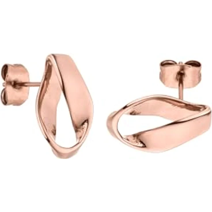 Purelei Twist Ohrstecker, Edelstahl Ohrringe in Möbius-Form, Gold, Silber & Roségold, symbolisieren Balance & Harmonie, leichtes Design für Damen – Bild 3