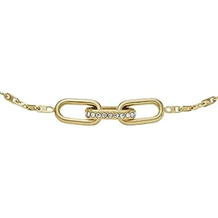 Fossil Damen Edelstahl Kettenarmband mit Karabinerverschluss, goldfarben, 190mm Länge, poliertes Finish – Bild 3