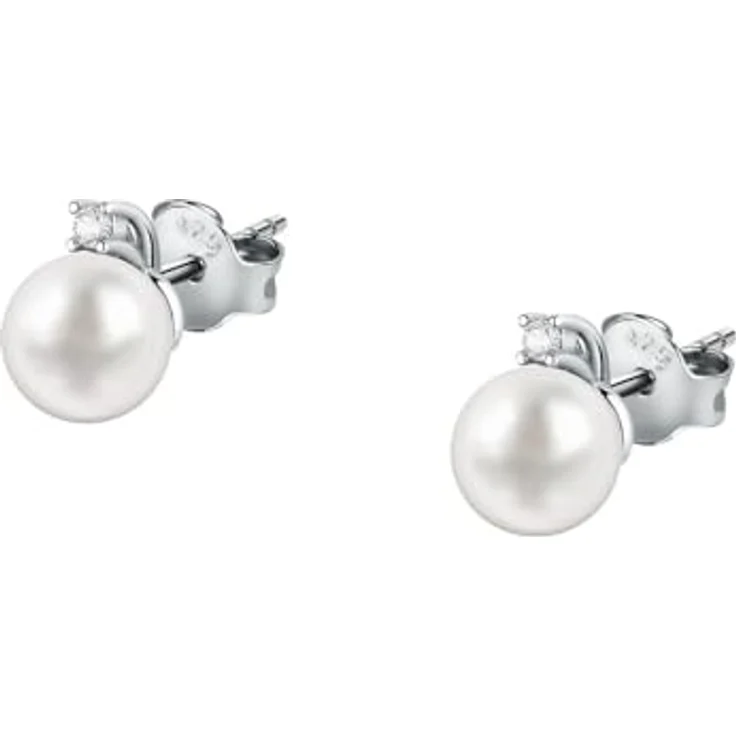 FAVS Damen-Ohrstecker, 925er Silber mit Süßwasserperle, One Size – Bild 1