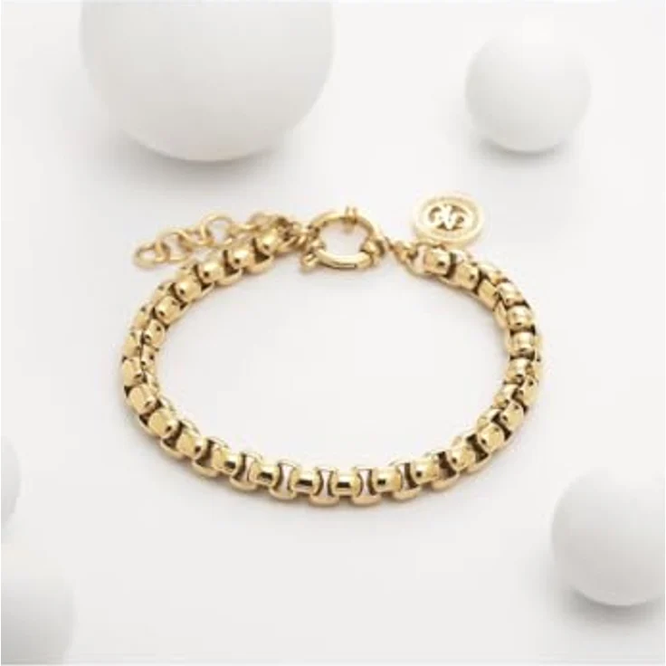 Guido Maria Kretschmer Armband 88993993, längenverstellbar aus vergoldetem Edelstahl mit klassischem Venezianer-Kettenstil – Bild 2
