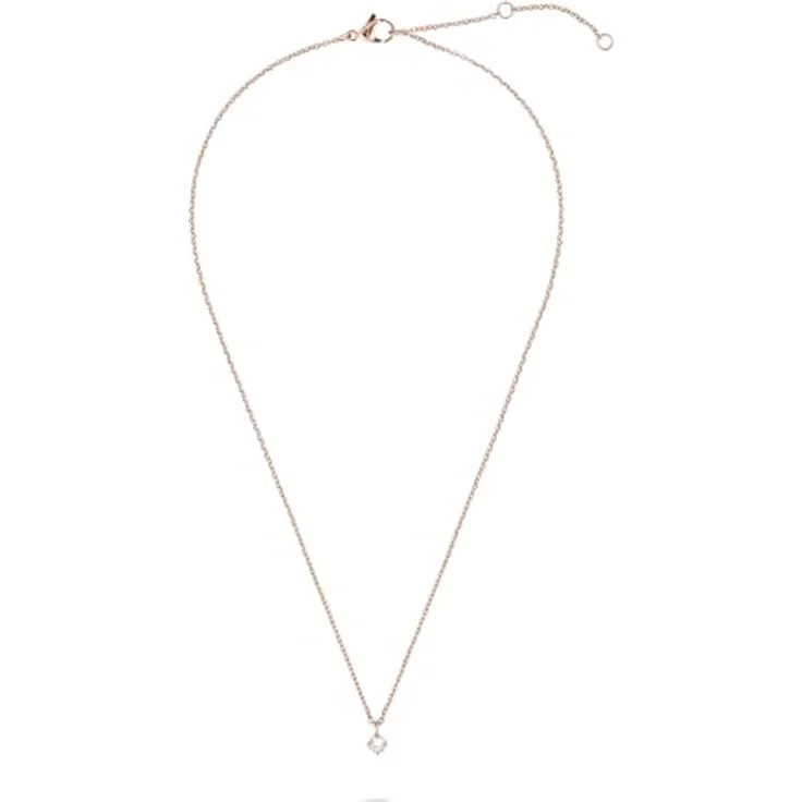 Tamaris Necklace, Halskette mit funkelndem Anhänger aus Edelstahl in IP Roségold, verstellbar bis 43 cm, wasserfest & hautfreundlich – Bild 2