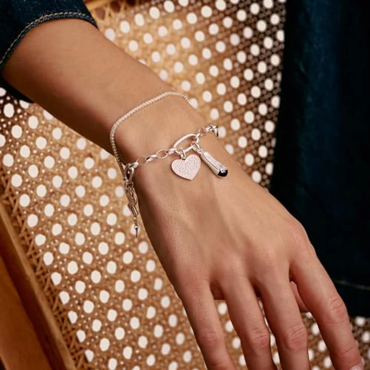 Thomas Sabo Charm Club Connect Charm-Anhänger Ballerina, cremeweiß, aus recyceltem 925er Silber mit filigraner Öse, vielseitig einsetzbar – Bild 3