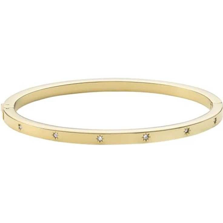 Fossil Damen-Armband Sutton, goldfarbener Edelstahl, Länge: 61mm x 57mm, Breite: 4mm, Druckknopfverschluss, JF03872710 – Bild 3