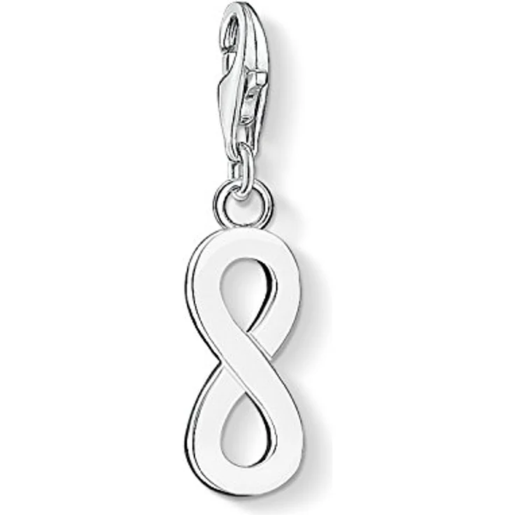 Thomas Sabo Damen Charm-Anhänger Unendlichkeit, 925 Sterling Silber, Charm Club mit Karabinerhaken, passend für Bettelarmbänder und Ketten – Bild 1