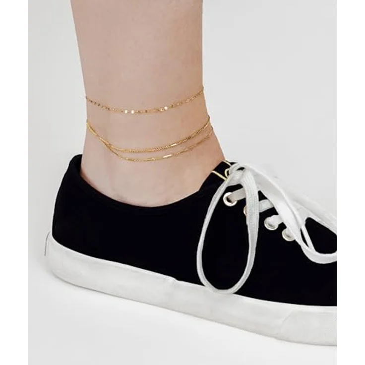 Liebeskind Berlin Fußkette Sparkling With Layer, Edelstahl Schmuck für elegante Looks – Bild 3