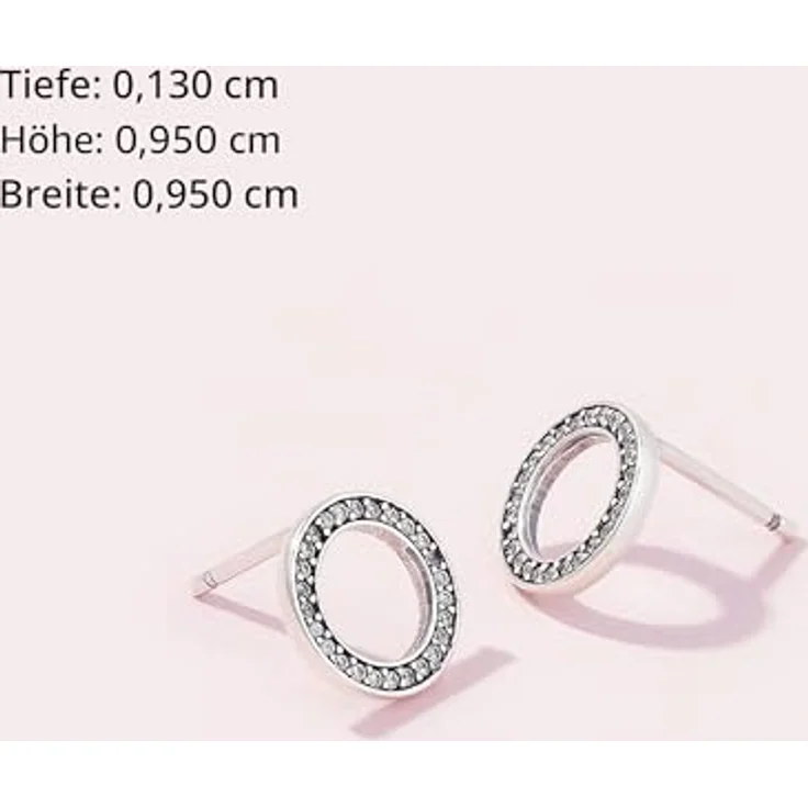 Pandora 290585CZ, Damen Ohrringe aus Silber mit Knopfdesign – Bild 5