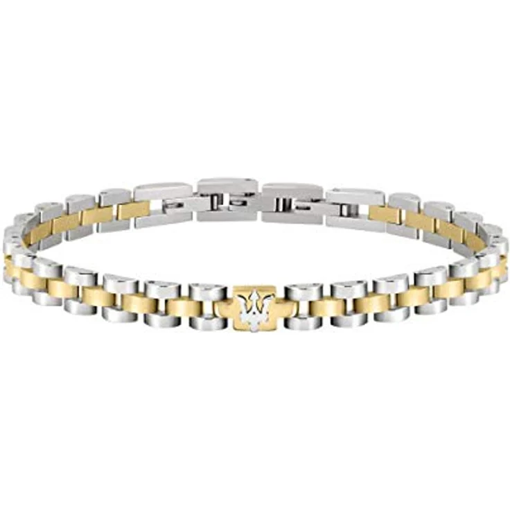 Maserati Jewels Herrenarmband, 21 cm, Edelstahl mit PVD-Beschichtung, Tridente-Symbol, Maserati-Blau-Finish – Bild 1