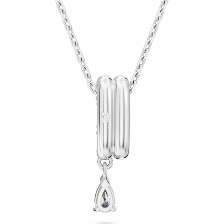 Swarovski Dancing Swan Halskette, Rhodiniert, 38-43 cm, Eleganter Imber-Anhänger mit strahlenden Kristallen – Bild 4