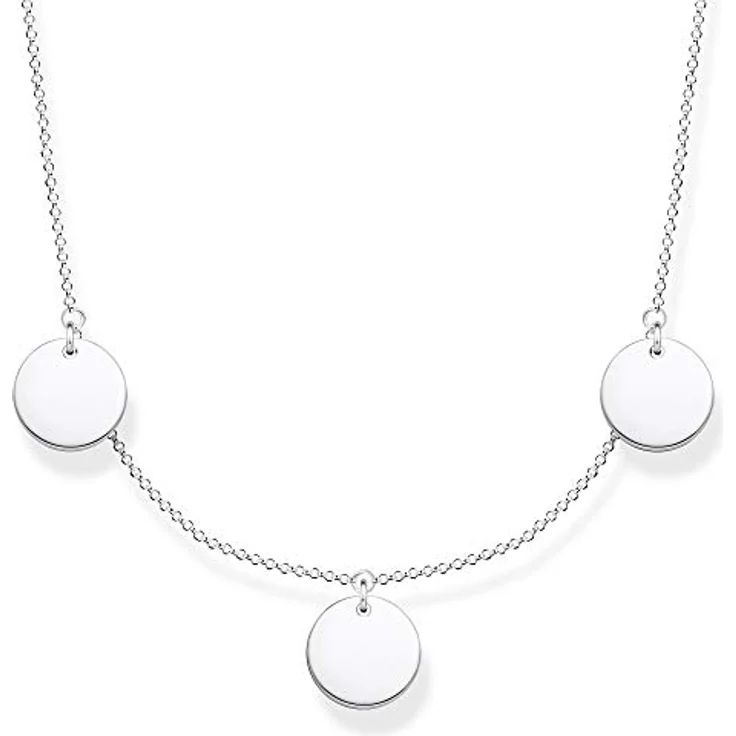 THOMAS SABO Damen Kette drei Coins, 925 Sterlingsilber, vielseitig kombinierbar, KE1959-001-21-L45v – Bild 1