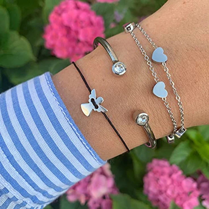 Selfmade Jewelry Schutzengel Armband Damen, handgemacht aus Silber, größenverstellbar, Glücksbringer, inkl. Geschenkverpackung – Bild 3