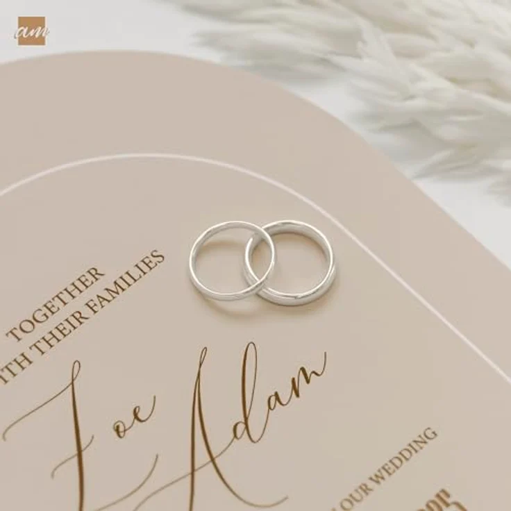 Amberta Hochzeitsringe, Eheringe aus 925 Sterling Silber für Damen und Herren, Gelbgold- oder Roségold-Beschichtung, 2.5 mm, Ringgröße 67 – Bild 3