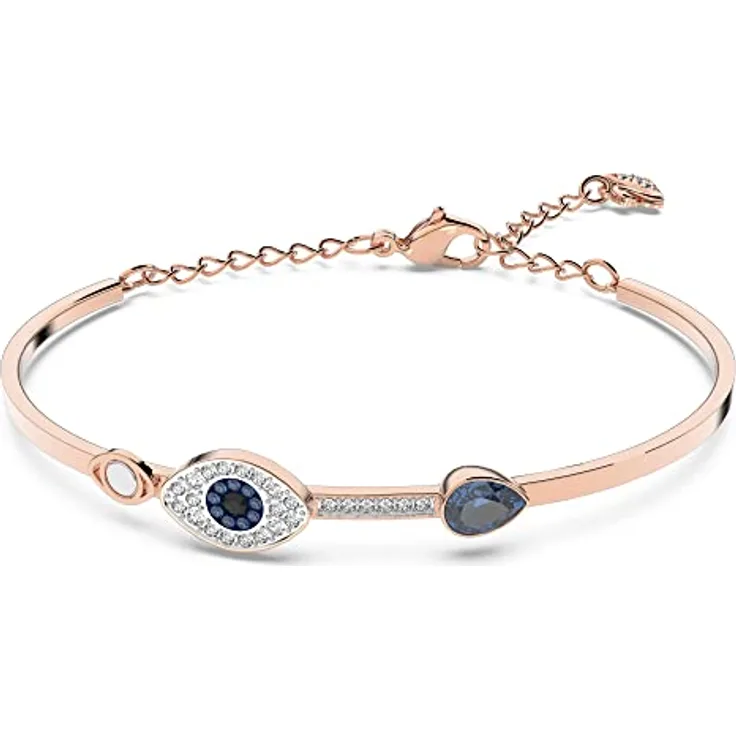 Swarovski Armreif Symbolica 5171991, Metallarmreif mit Swarovski-Kristallen, 4,5 cm lang, 5,9 cm breit