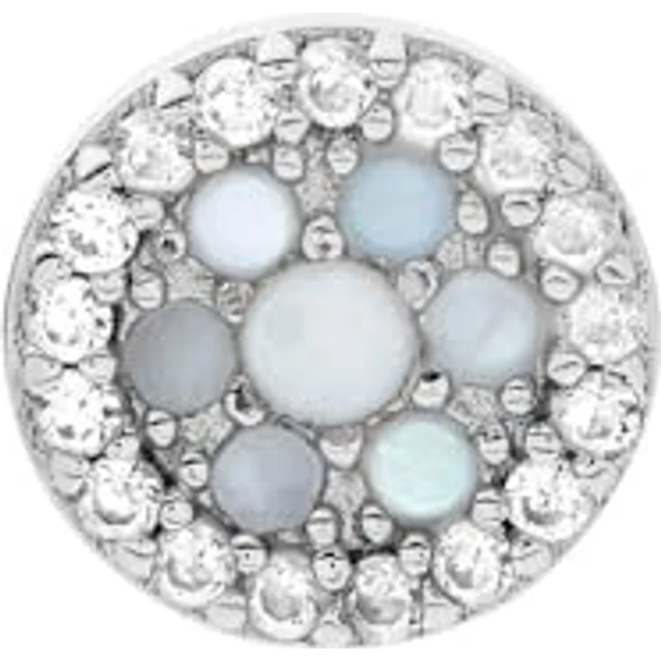 Fossil Ohrringe JFS00518040, runde Ohrstecker aus Sterlingsilber mit Perlmutt, Länge: 7.2 x 1.3 mm – Bild 3