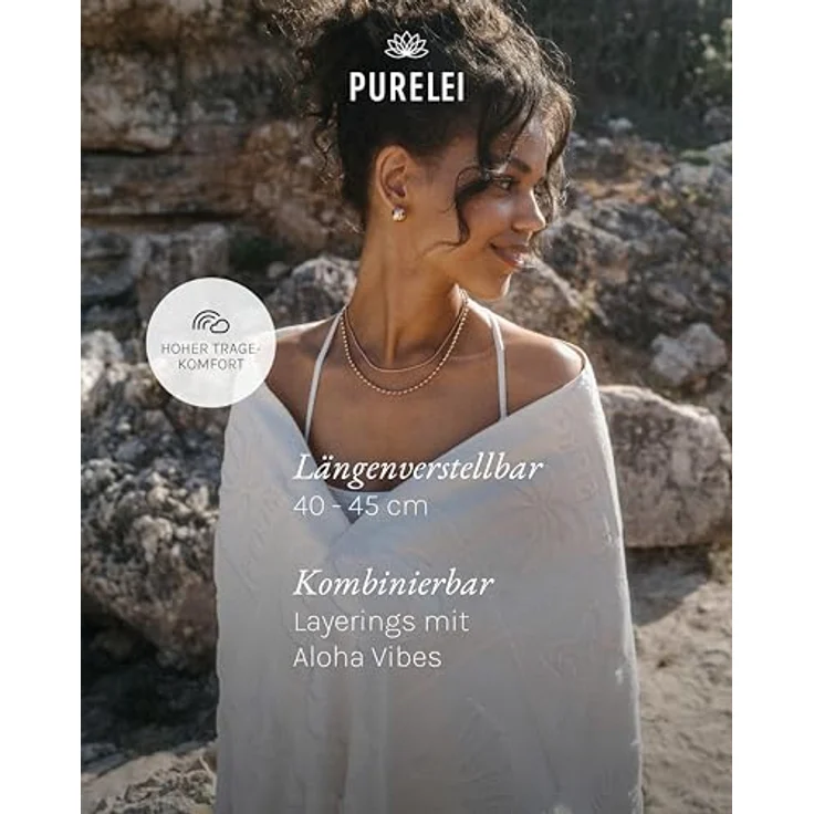 Purelei Kette ohne Anhänger Bubble, Kugelkette aus 14K vergoldetem Edelstahl, gold – Bild 6