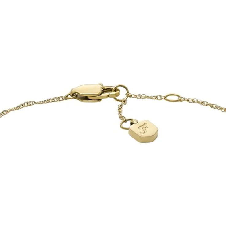 Fossil Damen Edelstahl Kettenarmband mit Karabinerverschluss, gold – Bild 5