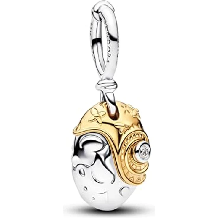 PANDORA Disney Prinzessin Vaiana Herz von Te Fiti-Charm, Sterling-Silber mit 14K vergoldeter Metalllegierung und im Labor gezüchtetem Diamanten, kompatibel mit Moments, 764385C01 – Bild 1