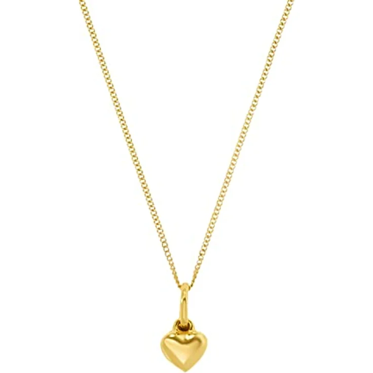 Amor Kette mit Herzanhänger für Mädchen, Gold 375, zierlich – Bild 1