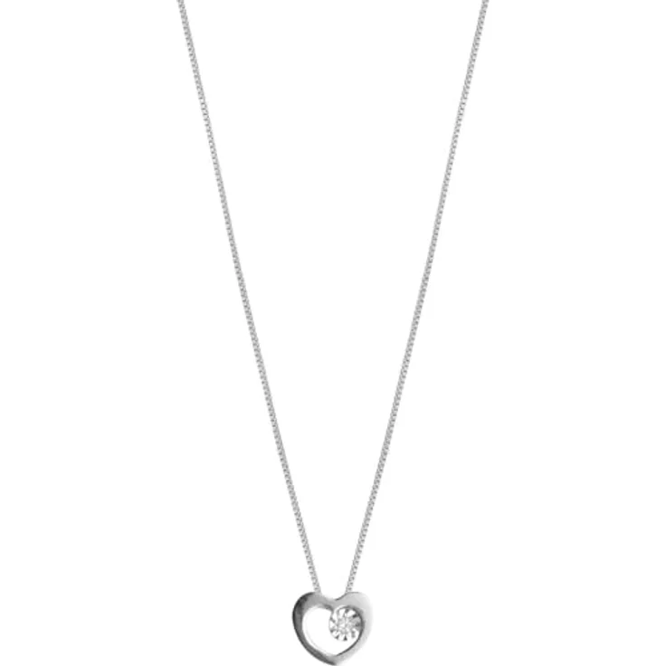 CHRIST Damen-Kette 375er Weißgold mit 1 Diamant, One Size – Bild 1