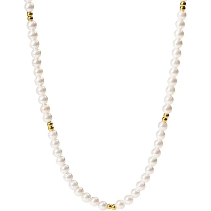 Purelei Finesse Kette Damen, Wasserfeste Halskette aus Edelstahl, 40-45 cm verstellbar, Gold