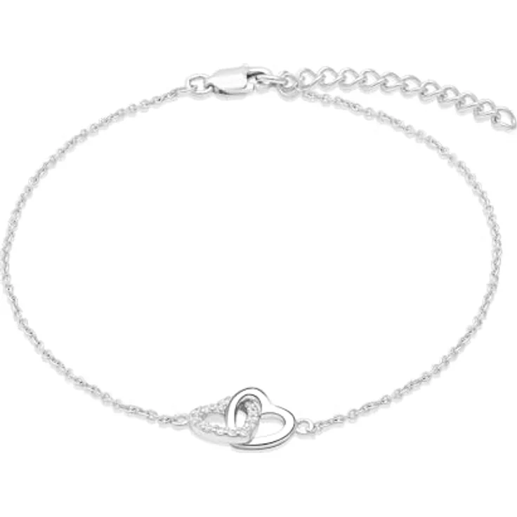 s.Oliver Armband aus 925er Silber mit Herzen, 210 mm, klassisch und zeitlos, perfekte Geschenkidee – Bild 1