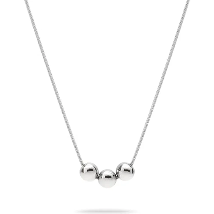 Liebeskind Berlin Damen Halskette LJ-1714-N-42, Edelstahl IP Rhodium, 42 cm Schlangenkette mit Sliderverschluss – Bild 3