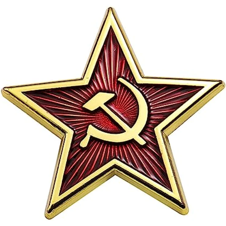 AOTEMAN Roter Stern Hammer und Sichel Brosche, kommunistische Anstecknadel aus hochwertiger Legierung mit stabiler Nadel, modisches Accessoire für Unisex – Bild 1
