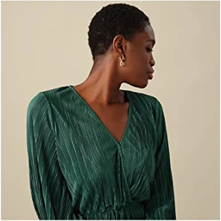 FAVS Creolen 88590791, IP-vergoldete Edelstahl-Ohrringe mit polierter Oberfläche und ovalem Element, schraffiert, harmonisches Design – Bild 5