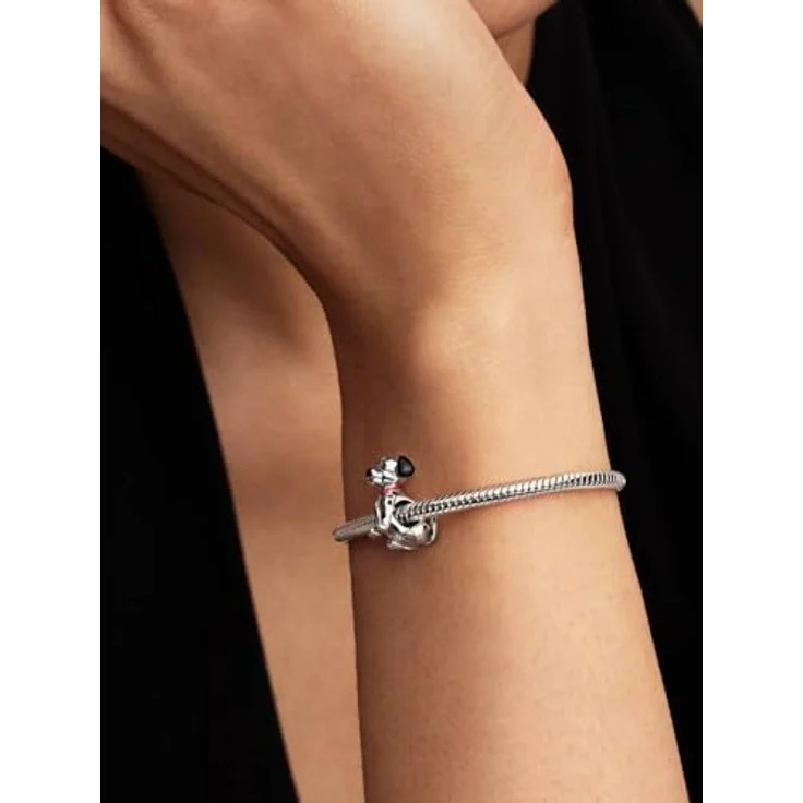 PANDORA Charm Disney 101 Dalmatiner Patch Anhänger, 925 Sterling Silber mit Emaille und Cubic Zirkonia, Hunde Charm kompatibel mit Moments, 794469C01 – Bild 4