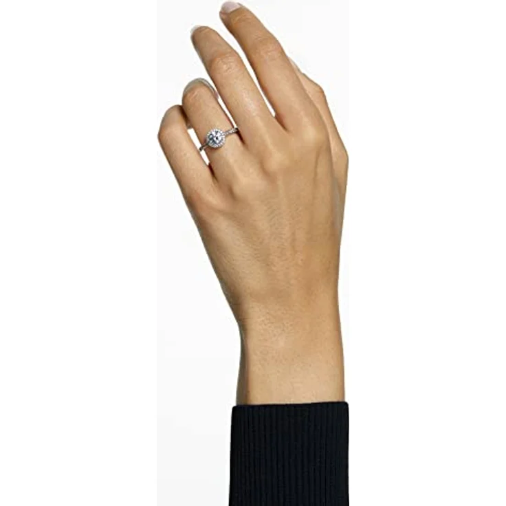 Swarovski Fingerring Constella 5642625, rhodiniertes Metall mit weißen Kristallen, Größe 50, Ringkopf ca. 9 mm – Bild 4