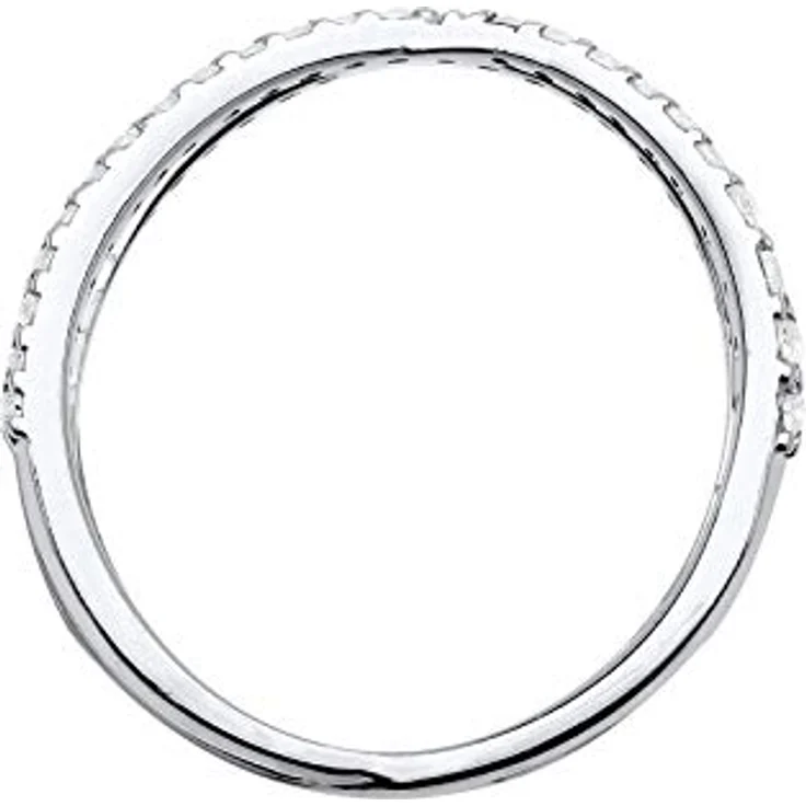 Elli Damen Ring Wickel X, 925 Sterling Silber mit Zirkonia Kristallen, handgefertigt – Bild 3
