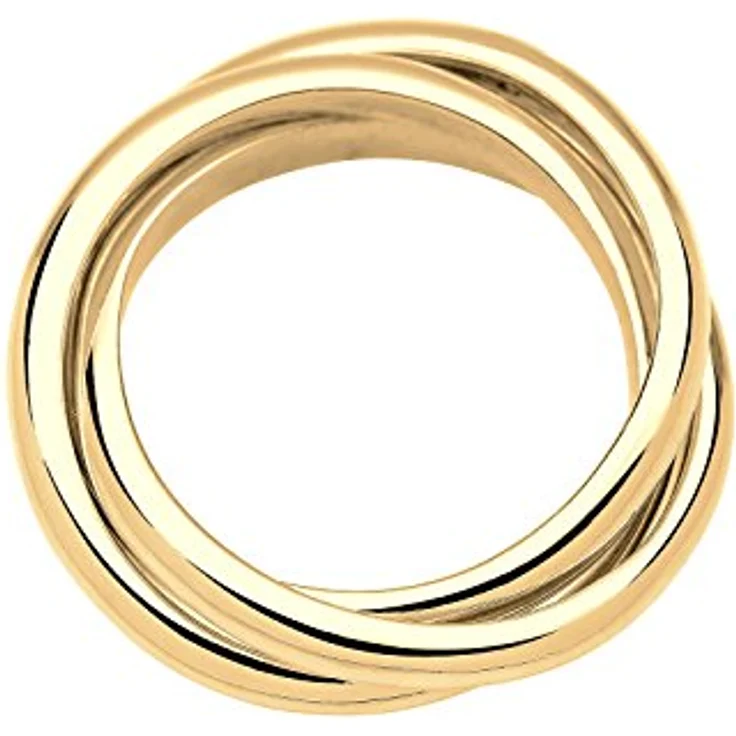 Elli Ring Damen Trio Wickel Basic, 925 Sterling Silber vergoldet, handgefertigt und anlaufgeschützt – Bild 3