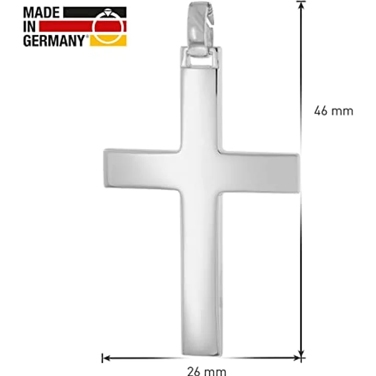 trendor Kreuz-Halskette 925 Silber, 41 mm Männerschmuck mit Rundanker-Kette, elegante Geschenkidee, 50 cm – Bild 4