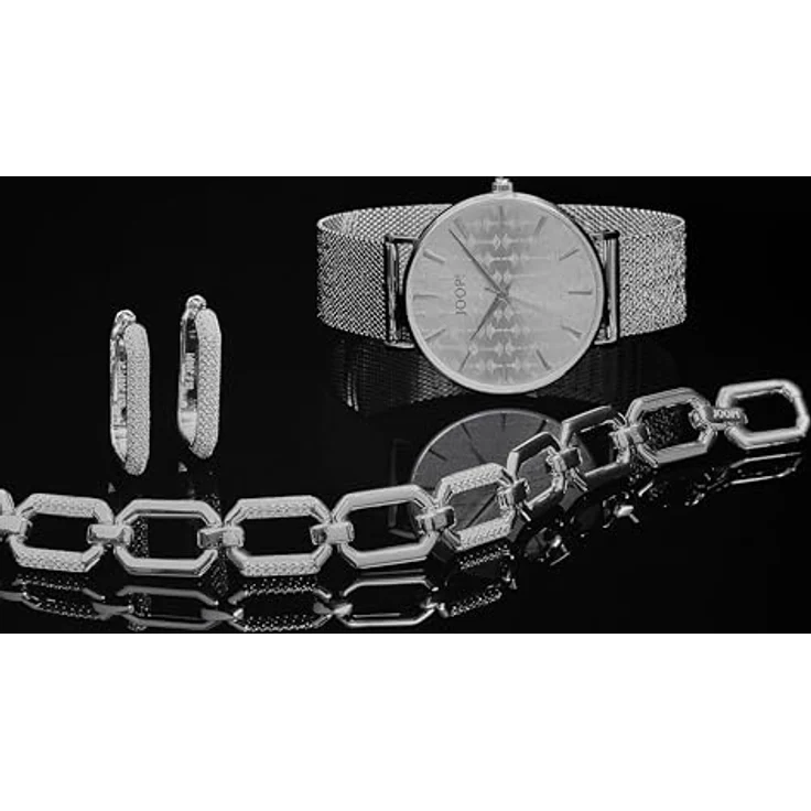 JOOP! Armband aus 925 Sterling Silber mit Zirkonia, 17,2 cm, Fantasiegliederung, Bajonettverschluss – Bild 4
