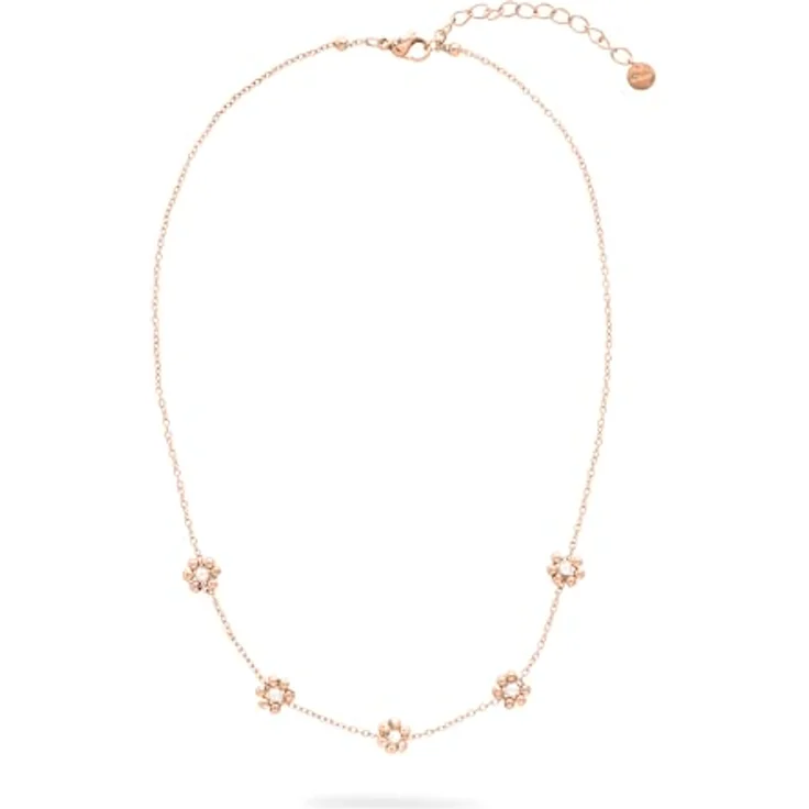 s.Oliver Necklace - Elegante Halskette aus poliertem Edelstahl in IP Roségold - Rolokette 45 cm - wasserfest & hautfreundlich – Bild 3