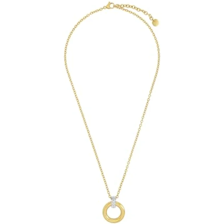 JOOP! Kette mit Anhänger, Edelstahl Halsschmuck für Damen, mit synthetischen Zirkonia, 50+5 cm, Weiß, in Schmuck Geschenk Box – Bild 5