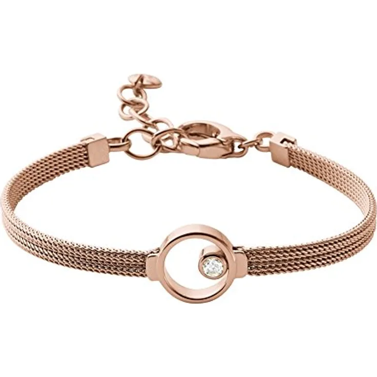 Skagen ELIN Damen Edelstahl Mesh Armband, 16,5 cm Länge mit 4 cm Verlängerung und Karabinerverschluss