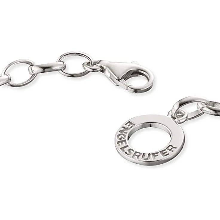 Engelsrufer Damen Charm-Armband, rhodiniertes 925er Sterlingsilber, verstellbare Länge 19,5 cm, elegantes Design, nickelfrei – Bild 2