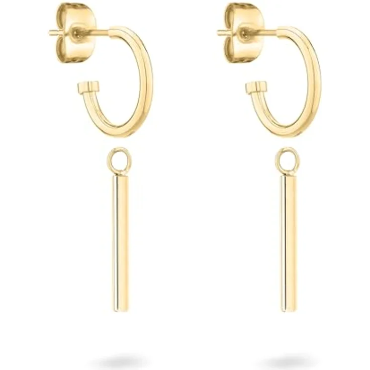 Tamaris Stäbchen-Creole TJ-0590-E-35, Edelstahl in IP Gold, 3,5 cm, mit Steckverschluss – Bild 2