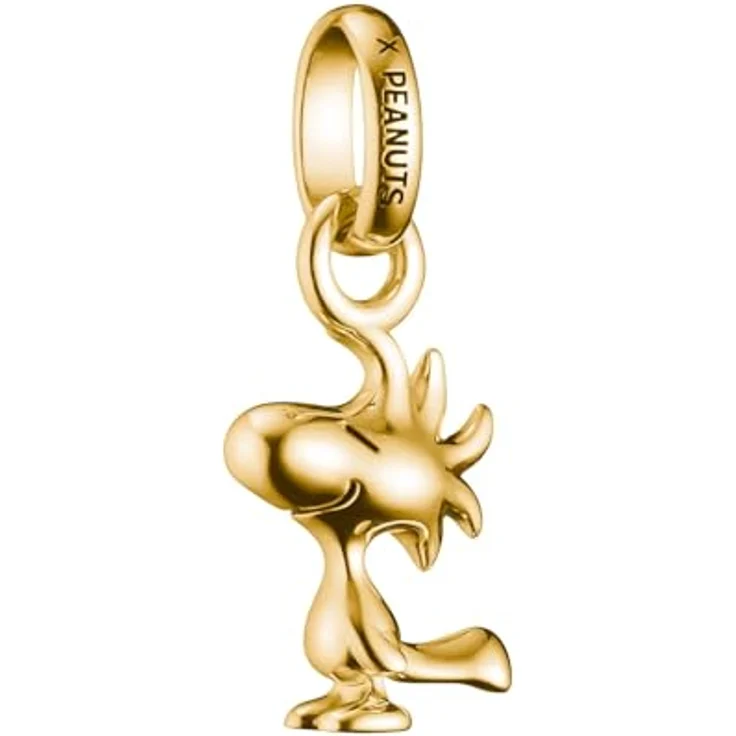 THOMAS SABO Charm-Einhänger THOMAS SABO x Peanuts Woodstock Charm - Connect, aus recyceltem gelbgold vergoldetem Silber 925, filigranes Design – Bild 2