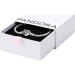 PANDORA Armband Moments "Herz Familienbaum" 598827C01, Damen-Armband mit Cubic Zirkonia und graviertem "Family" Verschluss