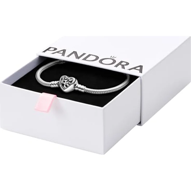 PANDORA Armband Moments "Herz Familienbaum" 598827C01, Damen-Armband mit Cubic Zirkonia und graviertem "Family" Verschluss – Bild 1