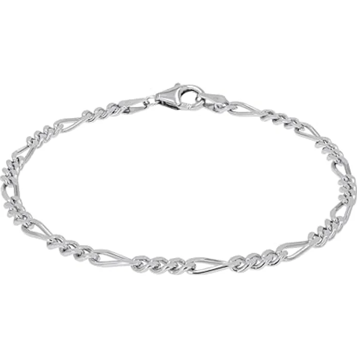Amor Armband 925 Sterling Silber Unisex, 19 cm, glänzende Oberfläche, mit Karabinerverschluss, in Schmuck Geschenk Box