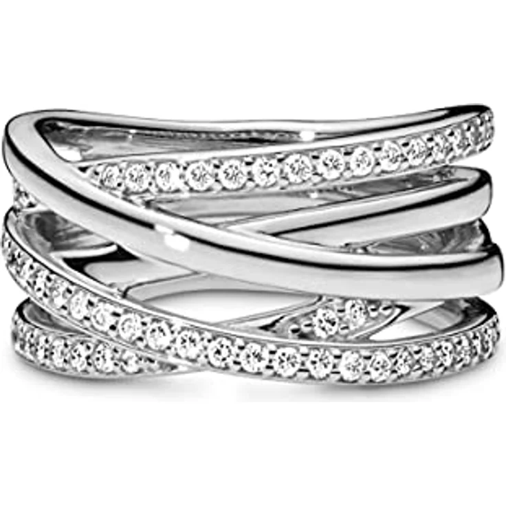 PANDORA Damen-Ring 925 Silber mit weißen Zirkonia, Größe 56 (17.8) - 190919CZ-56 – Bild 2