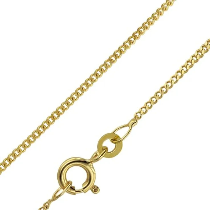 trendor Halskette 585 Gold / 14 Karat Panzerkette, 1,4 mm, 40 cm, mit Federring-Verschluss