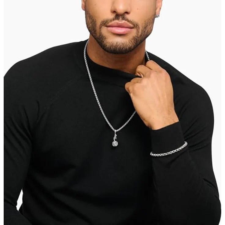 THOMAS SABO Anhänger Midnight Rose, Silber 925, geschwärzt, ca. 36 mm – Bild 3