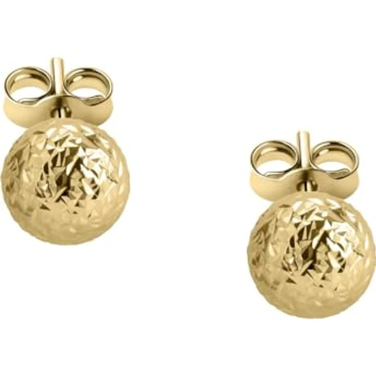 CHRIST Damen-Ohrstecker 585er Gelbgold, 1 cm x 1 cm, elegantes Design in Geschenkverpackung – Bild 2