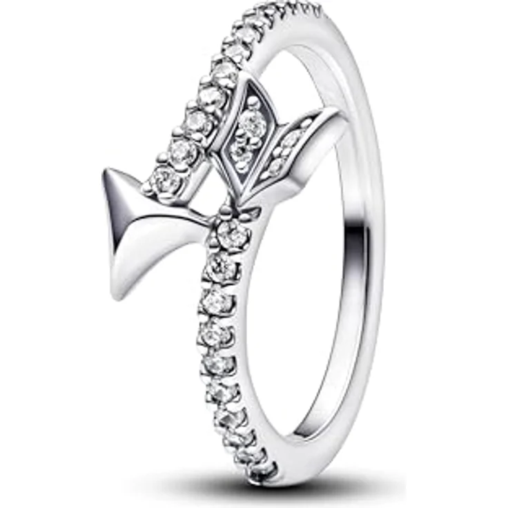 Pandora Damenring 193619C01 Funkelnder Pfeil aus 925 Sterlingsilber mit weißen Zirkonia, Breite 10 mm, Größe 52/16,6 – Bild 1