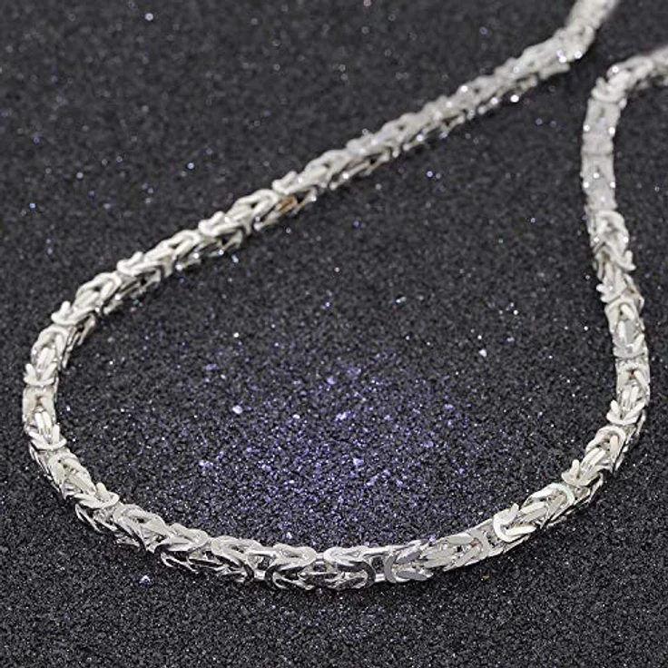 trendor Halskette für Männer 925 Sterlingsilber Königskette 4,7 mm, 50 cm mit Karabiner-Verschluss, poliert, Made in Germany – Bild 3