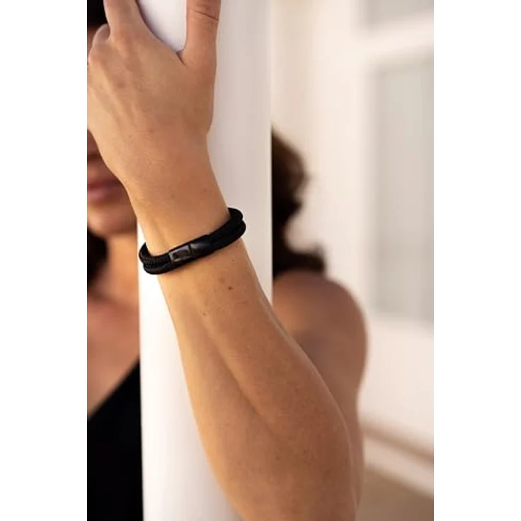 Galeara Noa Segeltau Armband Geflochten mit Magnetverschluss, schwarz, Damen-Armband, verschiedene Größen erhältlich – Bild 3