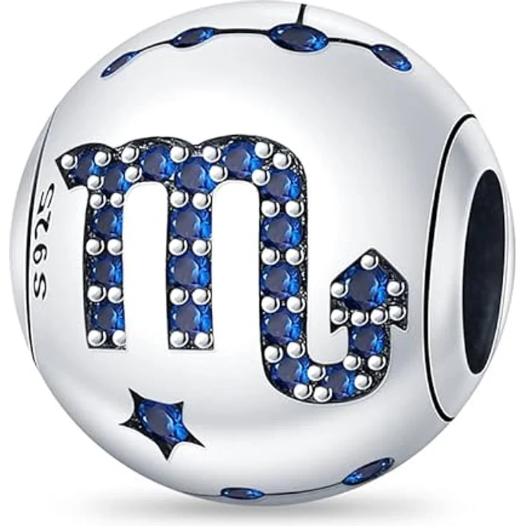 Pandach Damen Charm Anhänger Sternzeichen aus 925 Sterling Silber, 12 Sternbilder Charms Beads für Pandora Armband und Halskette – Bild 1